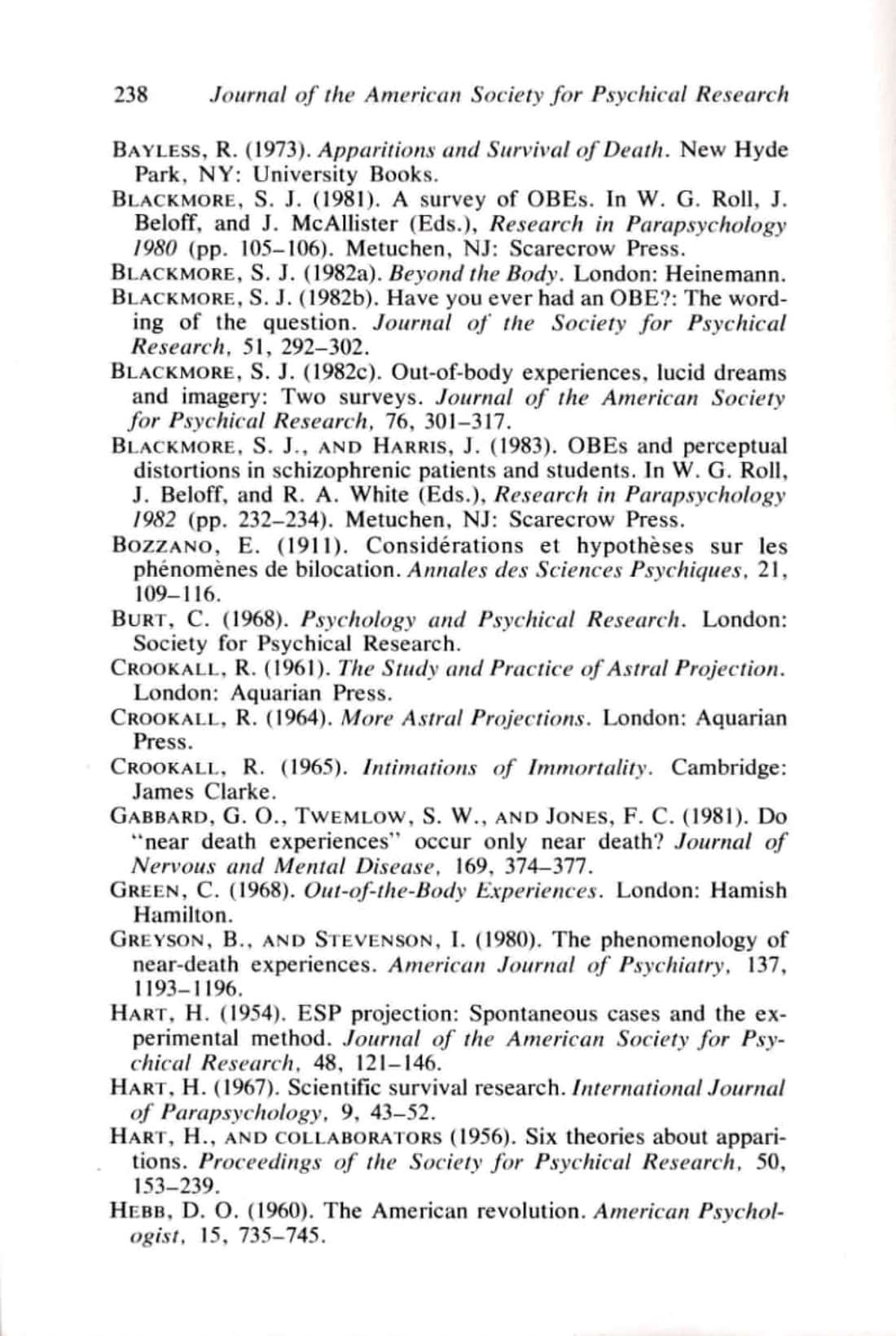 Phenomenological Aspects of Out-of-Body Experiences, page 20 of 22