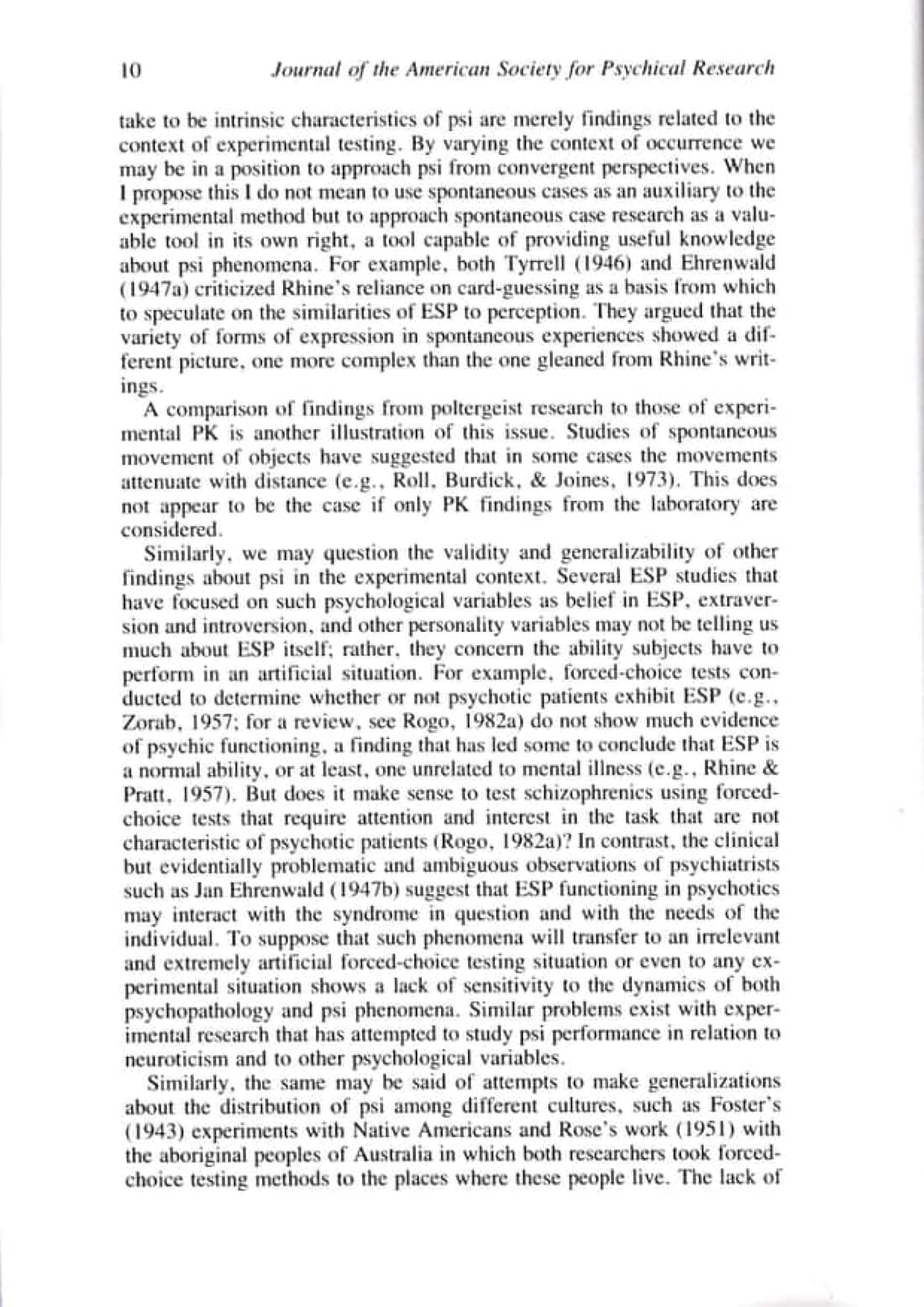 The Place of Spontaneous Cases in Parapsychology, page 10 of 34