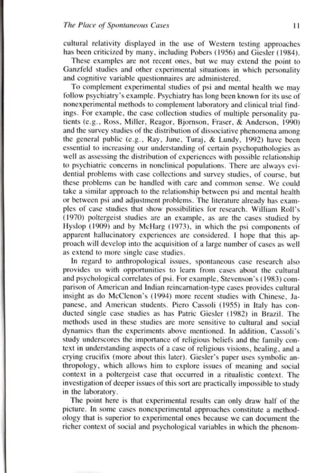 The Place of Spontaneous Cases in Parapsychology, page 11 of 34