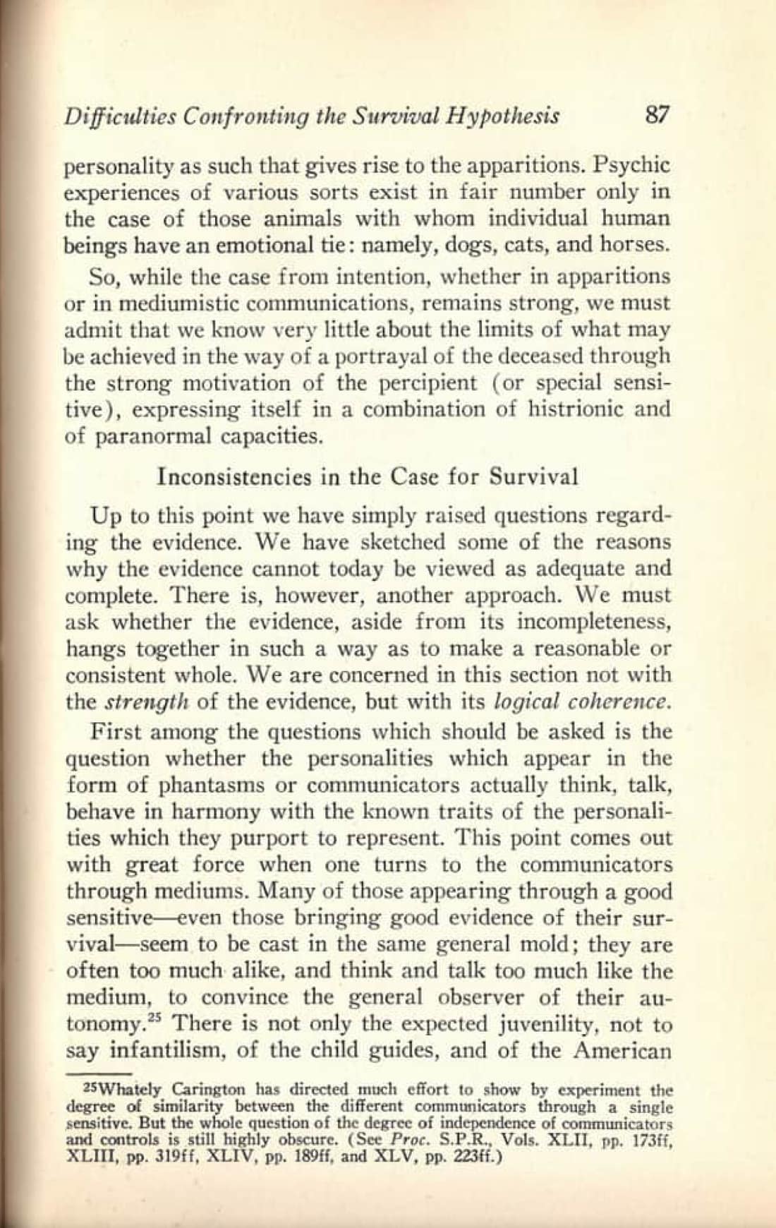 Difficulties Confronting the Survival Hypothesis, page 21 of 28