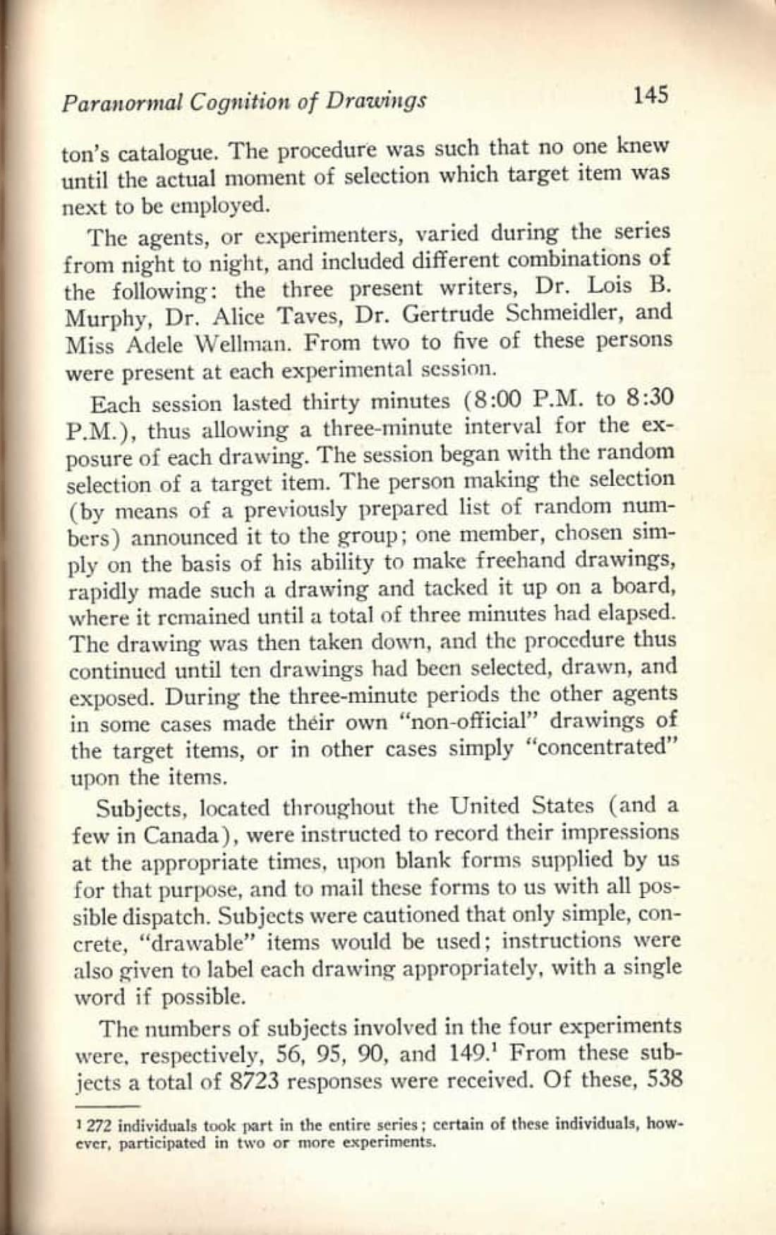 American Experiments on the Paranormal Cognition of Drawings, page 2 of 7
