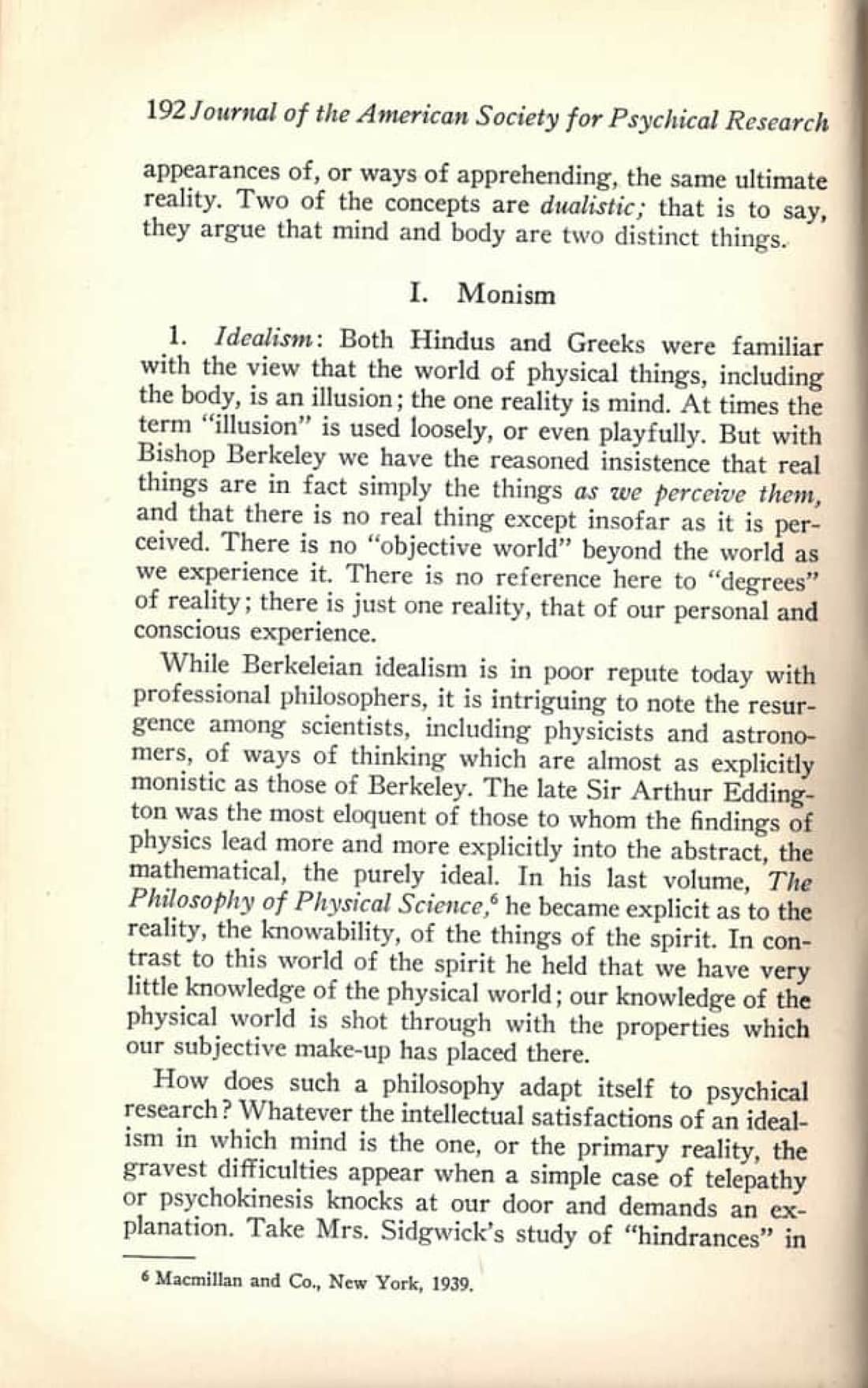 Psychical Research and the Mind-Body Relation, page 4 of 19