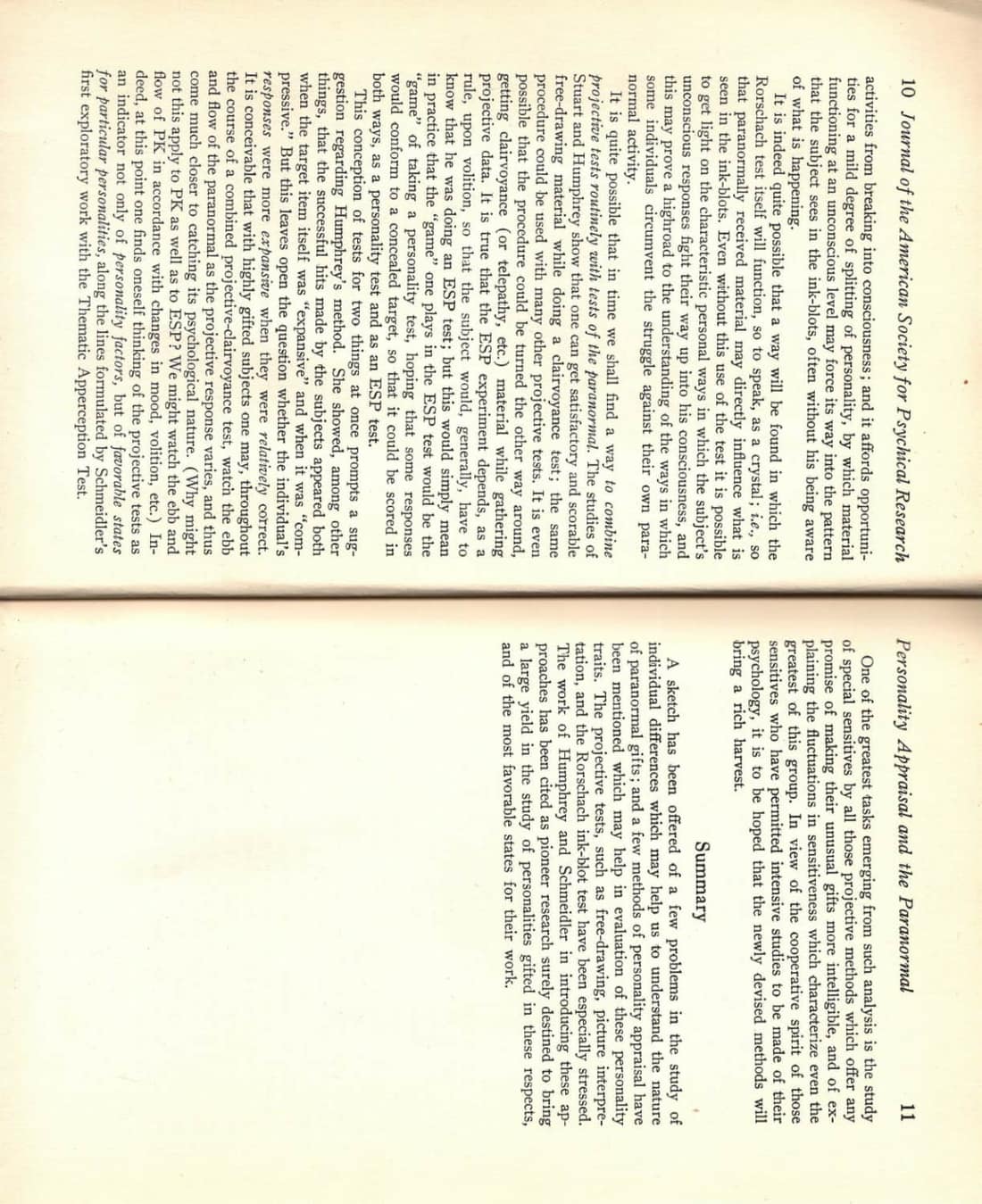 Personality Appraisal and the Paranormal, page 8 of 8