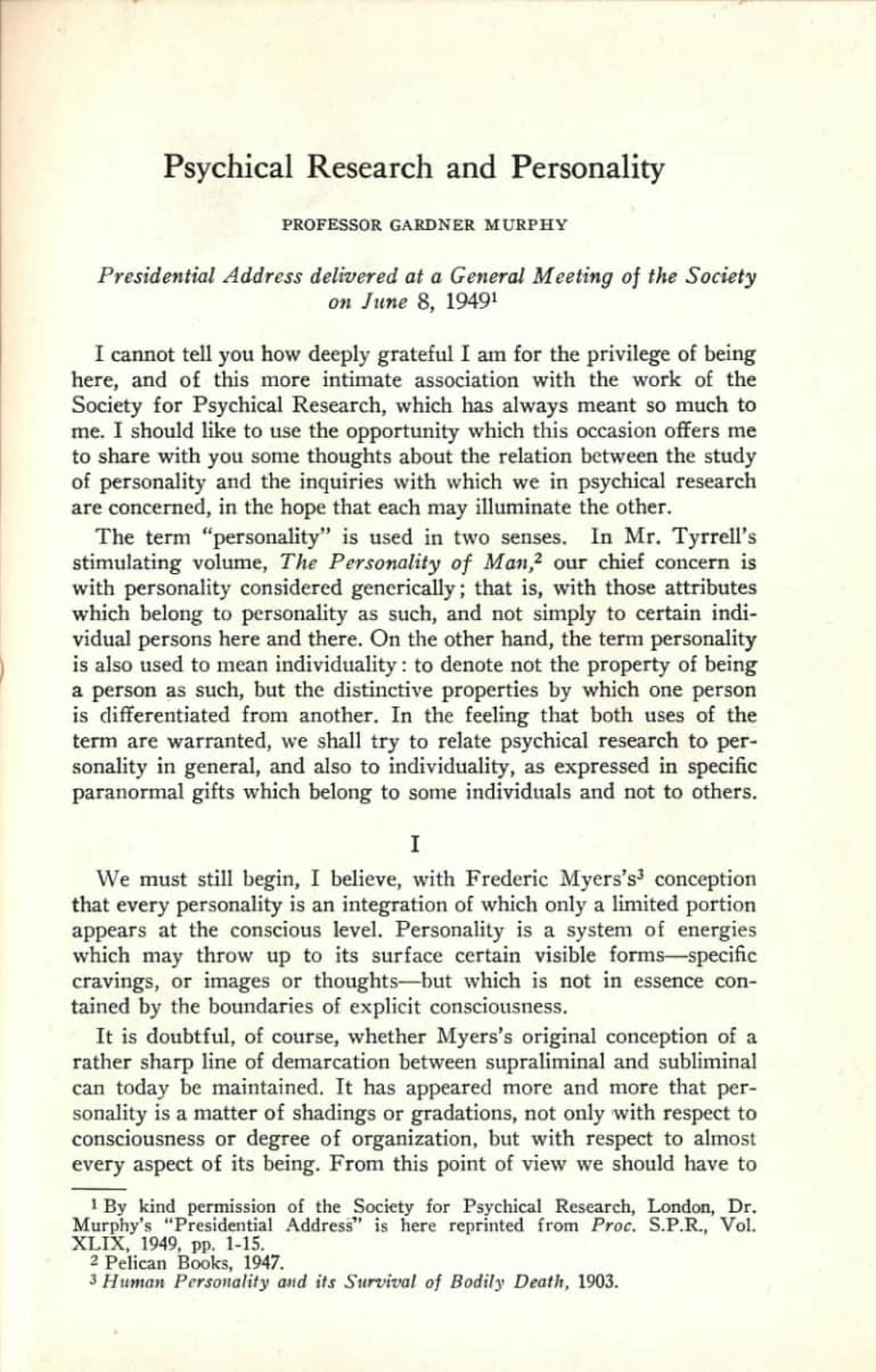 Psychical Research and Personality — Presidential Address, page 3 of 20