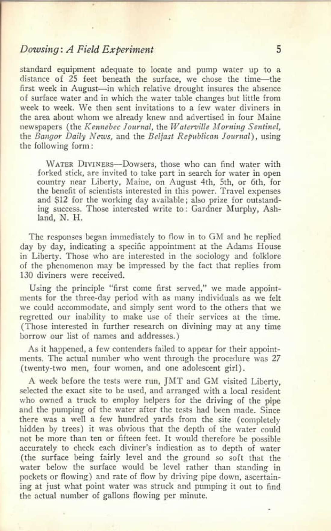 Dowsing: A Field Experiment in Water Divining, page 4 of 15