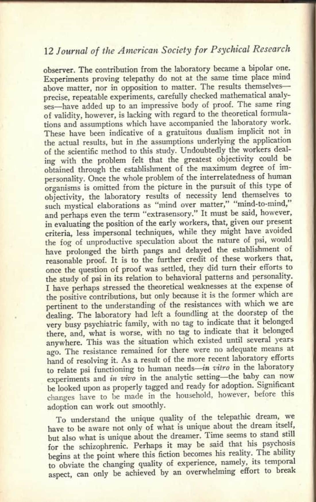 On the Nature of Resistance to Psi Phenomena, page 3 of 4