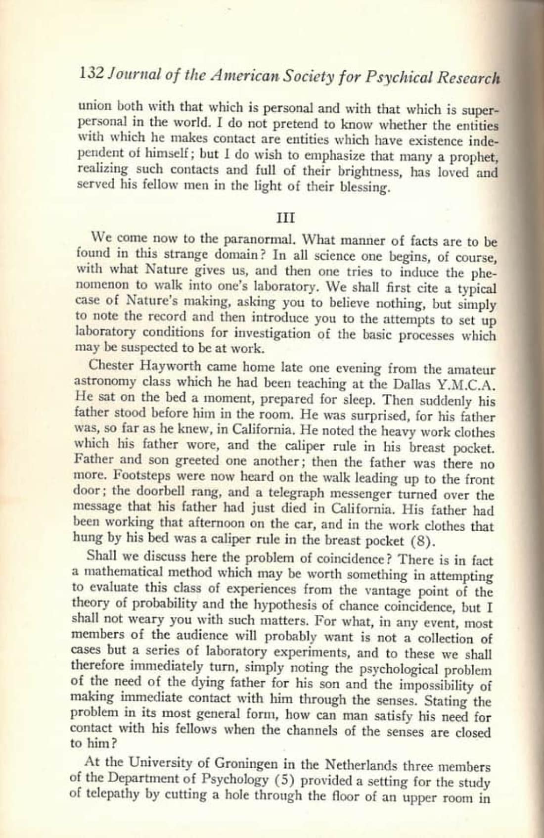 The Natural, the Mystical and the Paranormal — The Second John William Graham Lecture on Psychic Science, page 8 of 18