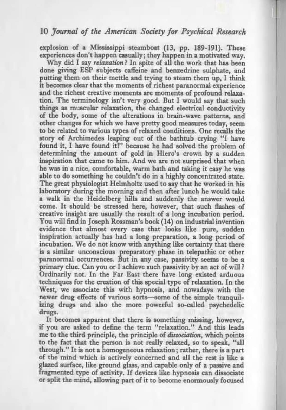 Research in Creativeness: What Can It Tell Us About Extrasensory Perception?, page 4 of 16