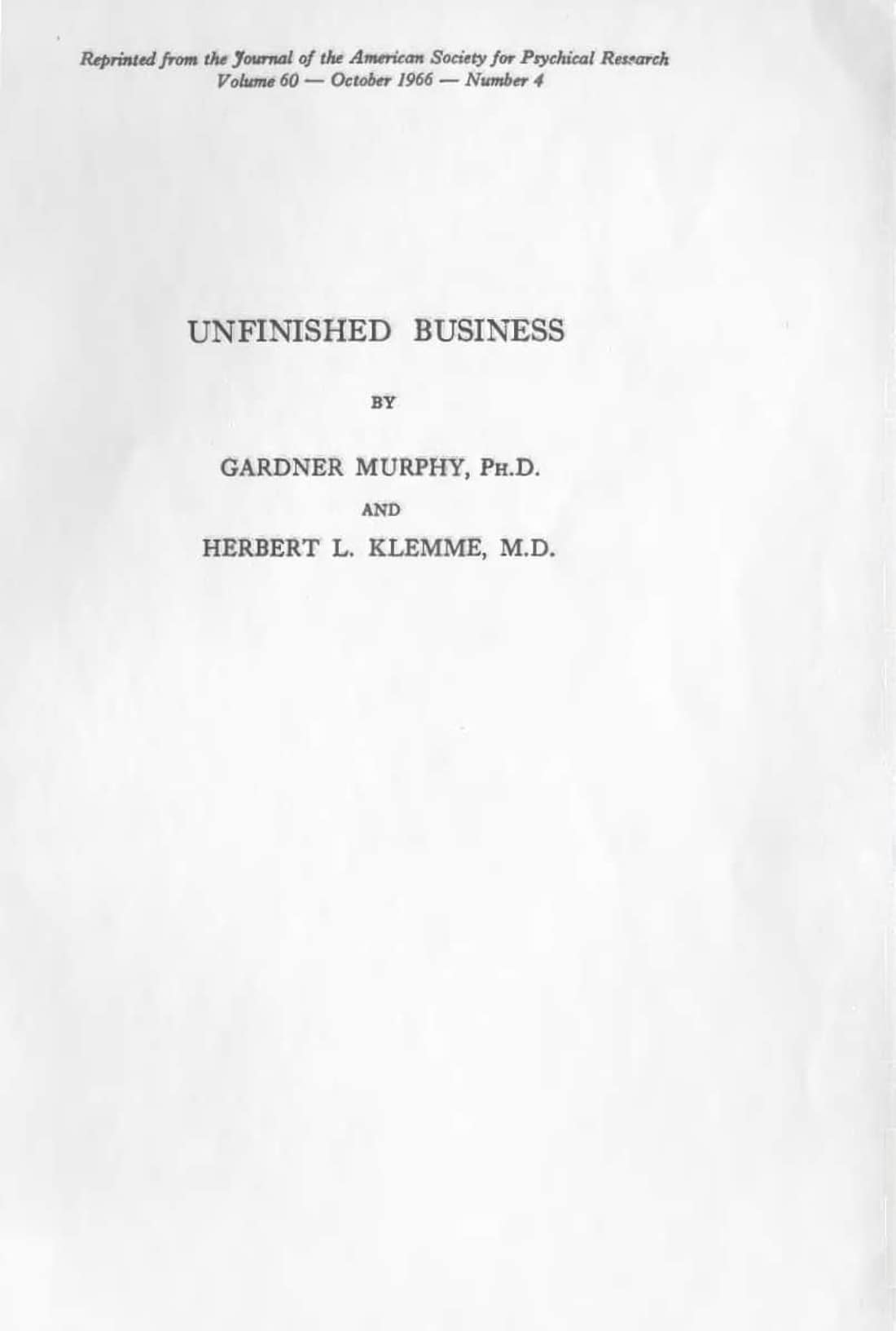 Unfinished Business, page 1 of 17