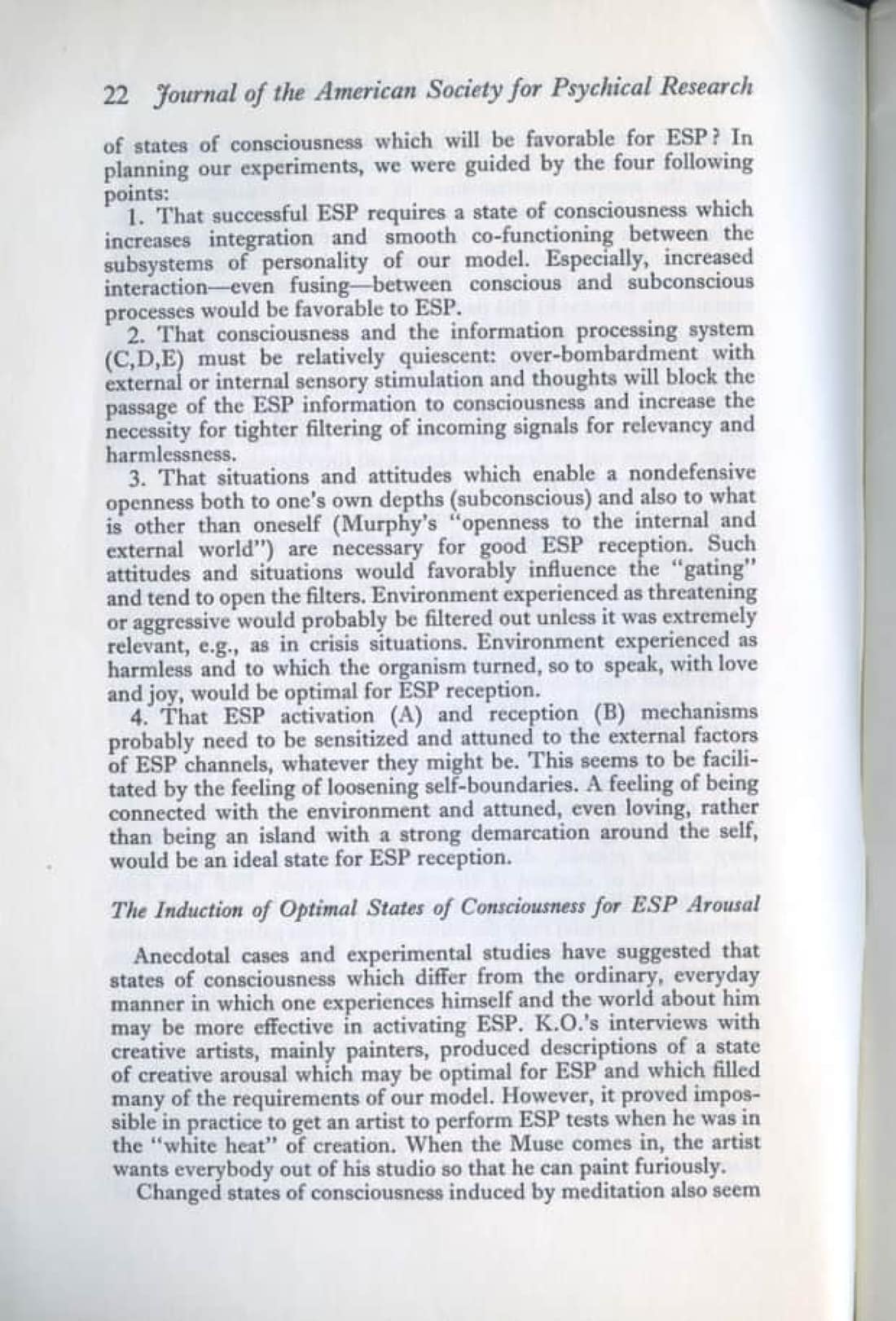 ESP and Changed States of Consciousness Induced by Meditation, page 6 of 49