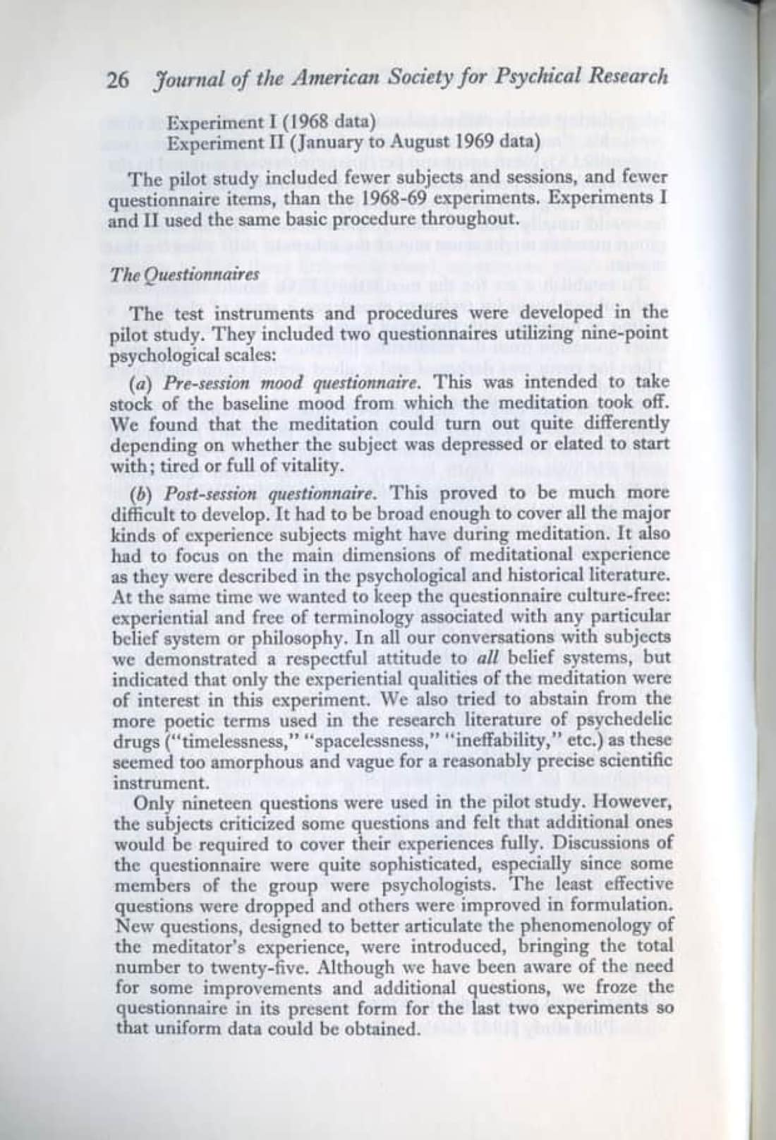 ESP and Changed States of Consciousness Induced by Meditation, page 10 of 49