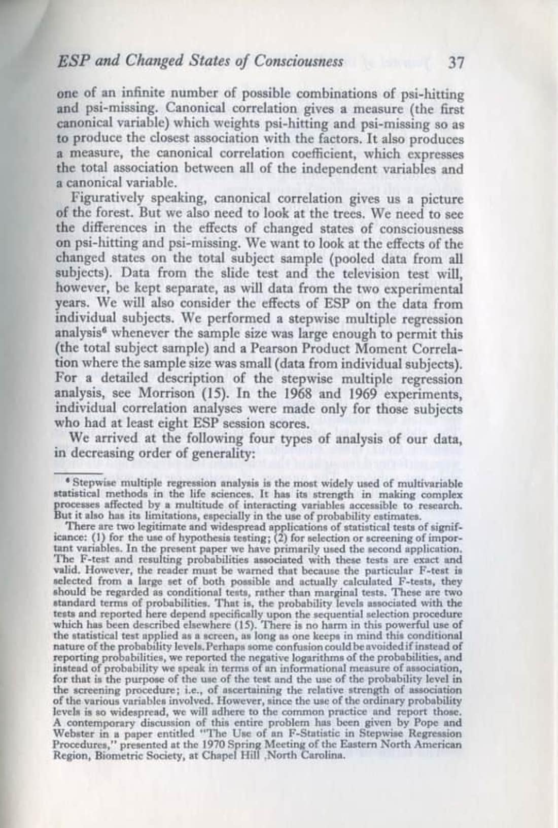 ESP and Changed States of Consciousness Induced by Meditation, page 21 of 49