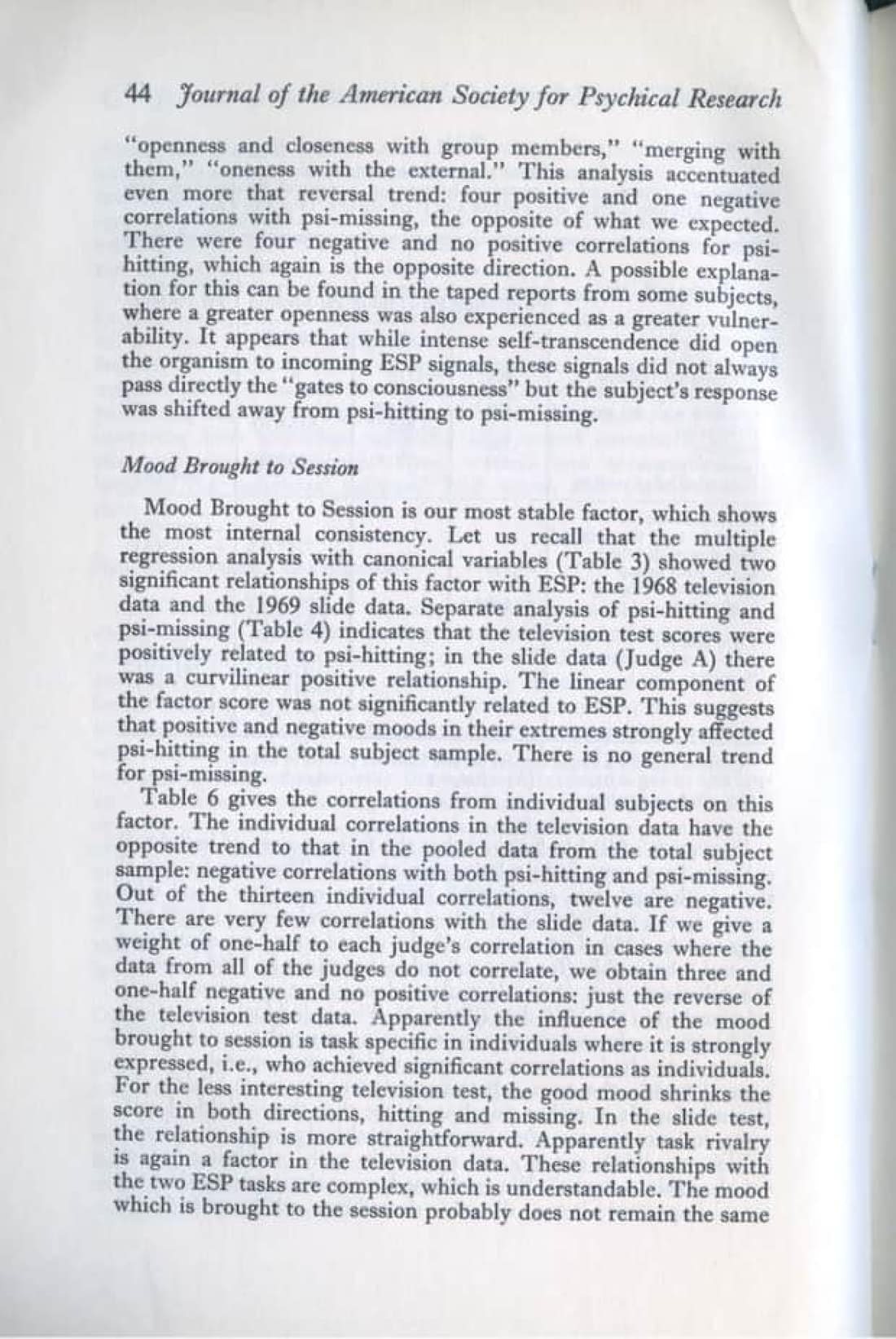 ESP and Changed States of Consciousness Induced by Meditation, page 28 of 49