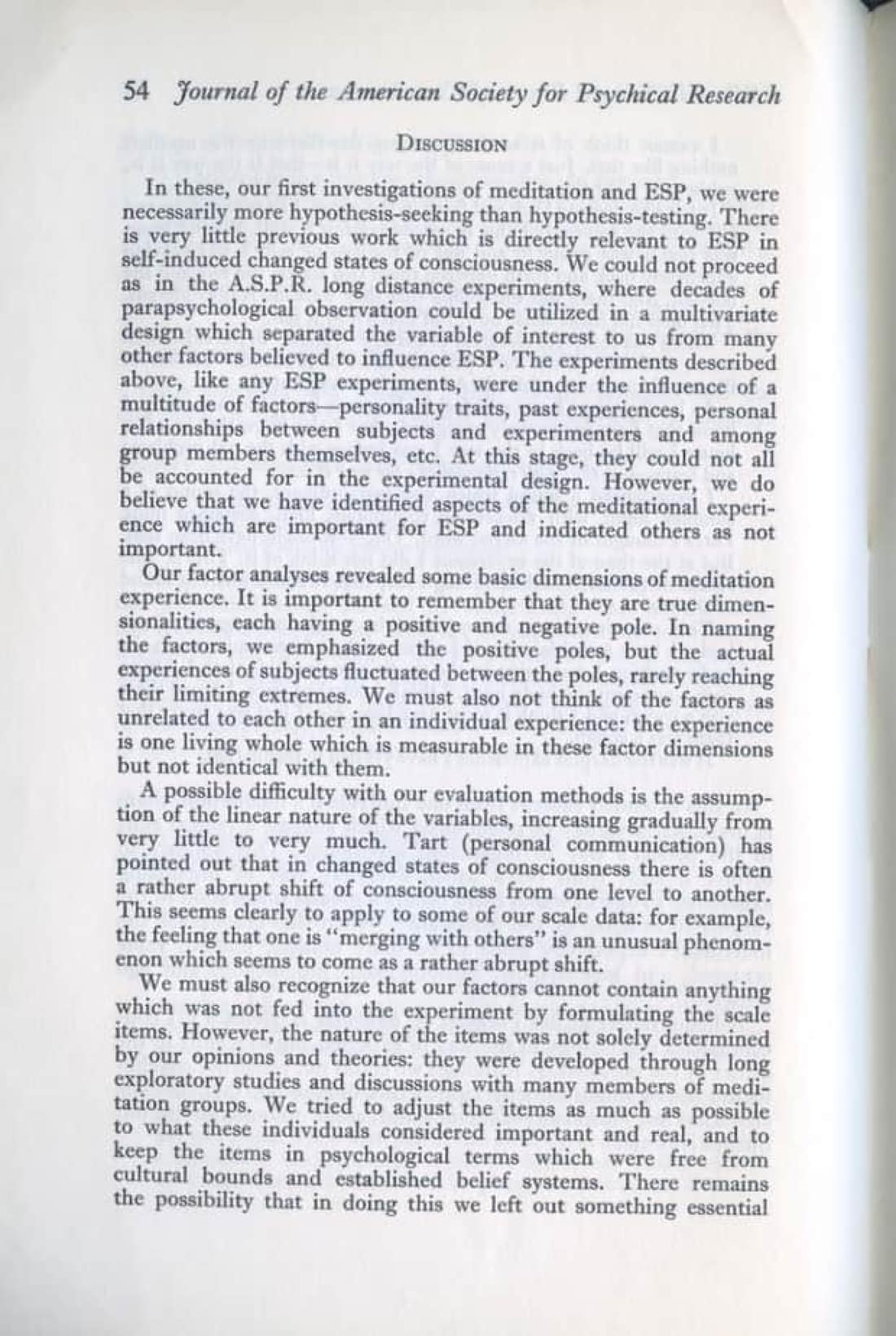 ESP and Changed States of Consciousness Induced by Meditation, page 38 of 49