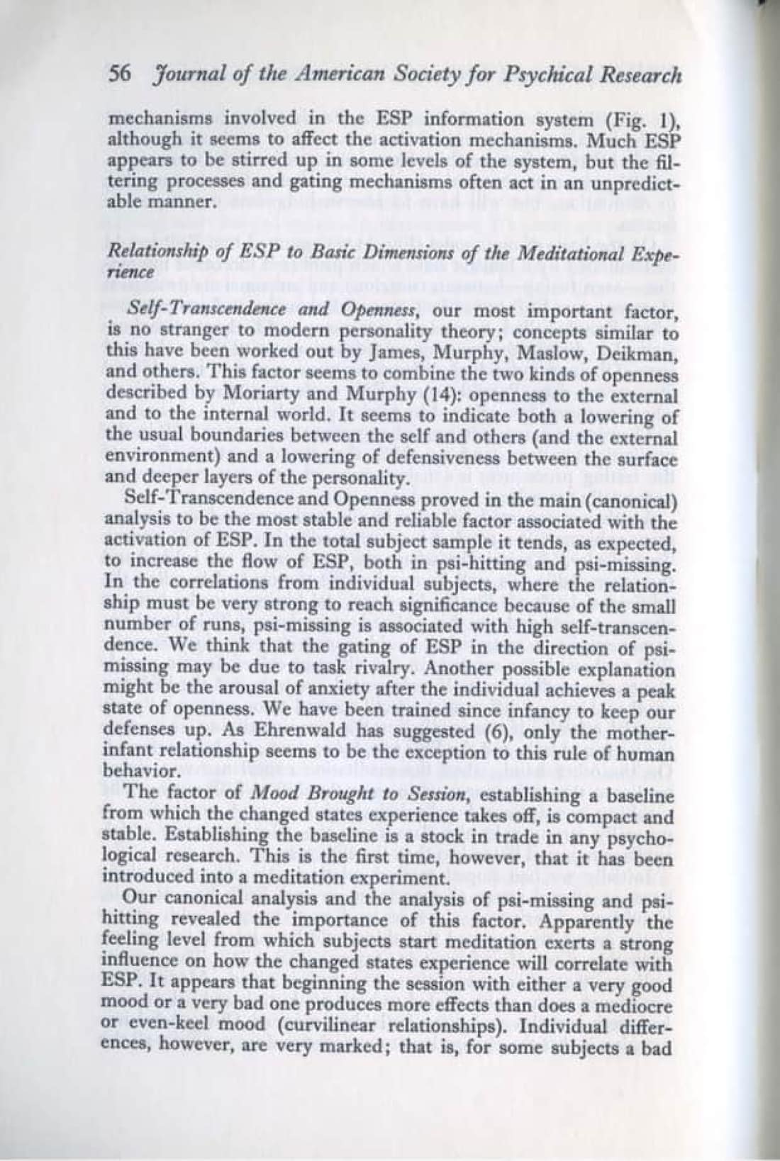 ESP and Changed States of Consciousness Induced by Meditation, page 40 of 49