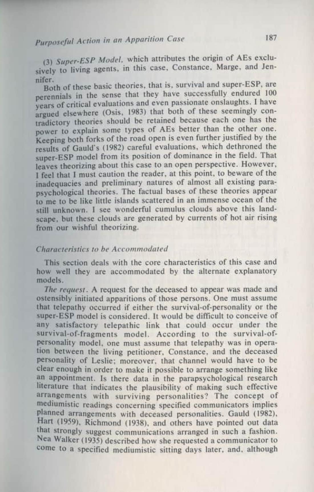 Characteristics of Purposeful Action in an Apparition Case, page 13 of 19