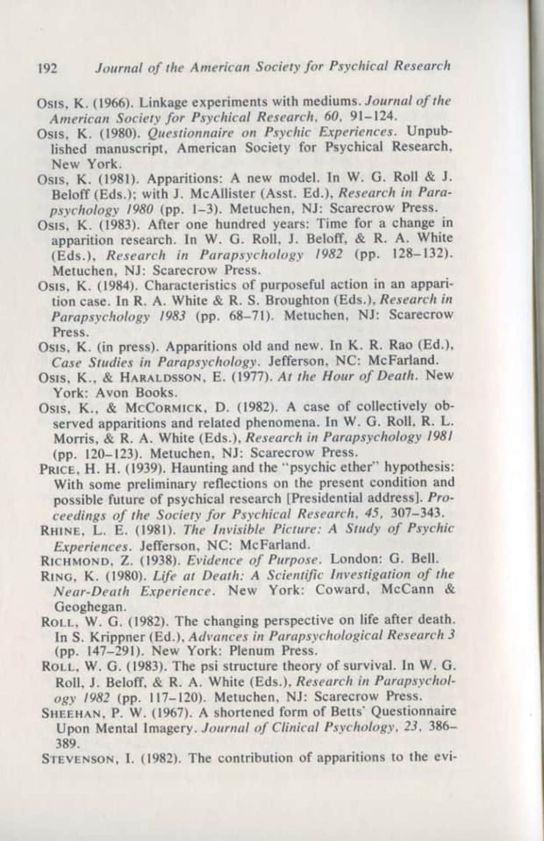 Characteristics of Purposeful Action in an Apparition Case, page 18 of 19