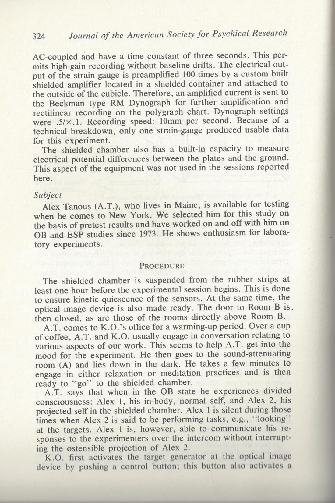 Kinetic Effects at the Ostensible Location of an Out-of-Body Projection During Perceptual Testing, page 6 of 11