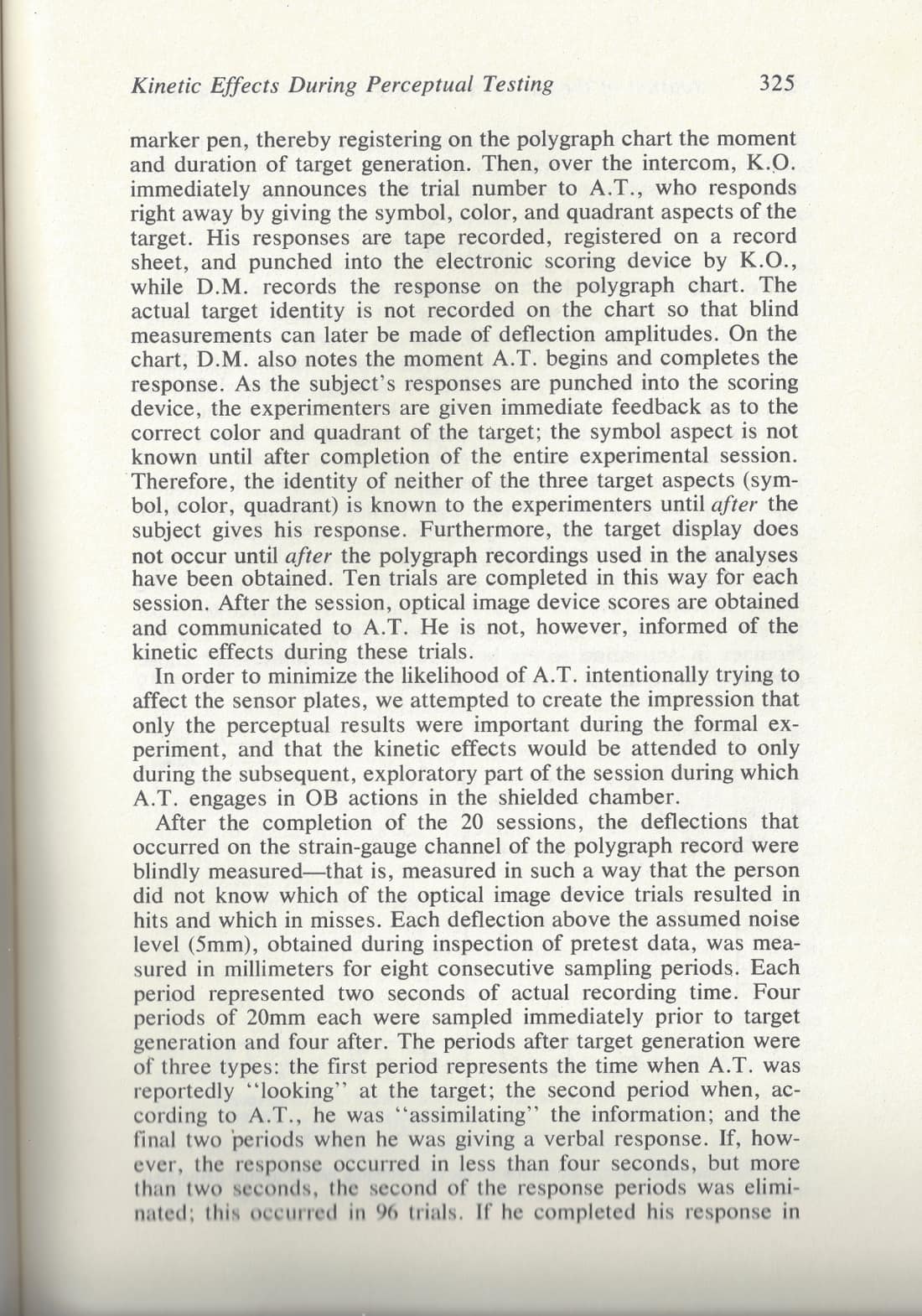 Kinetic Effects at the Ostensible Location of an Out-of-Body Projection During Perceptual Testing, page 7 of 11