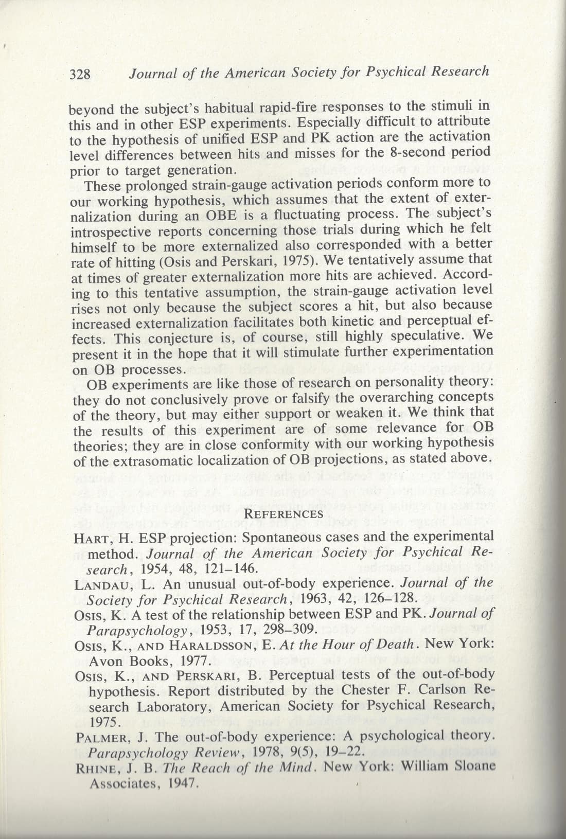 Kinetic Effects at the Ostensible Location of an Out-of-Body Projection During Perceptual Testing, page 10 of 11