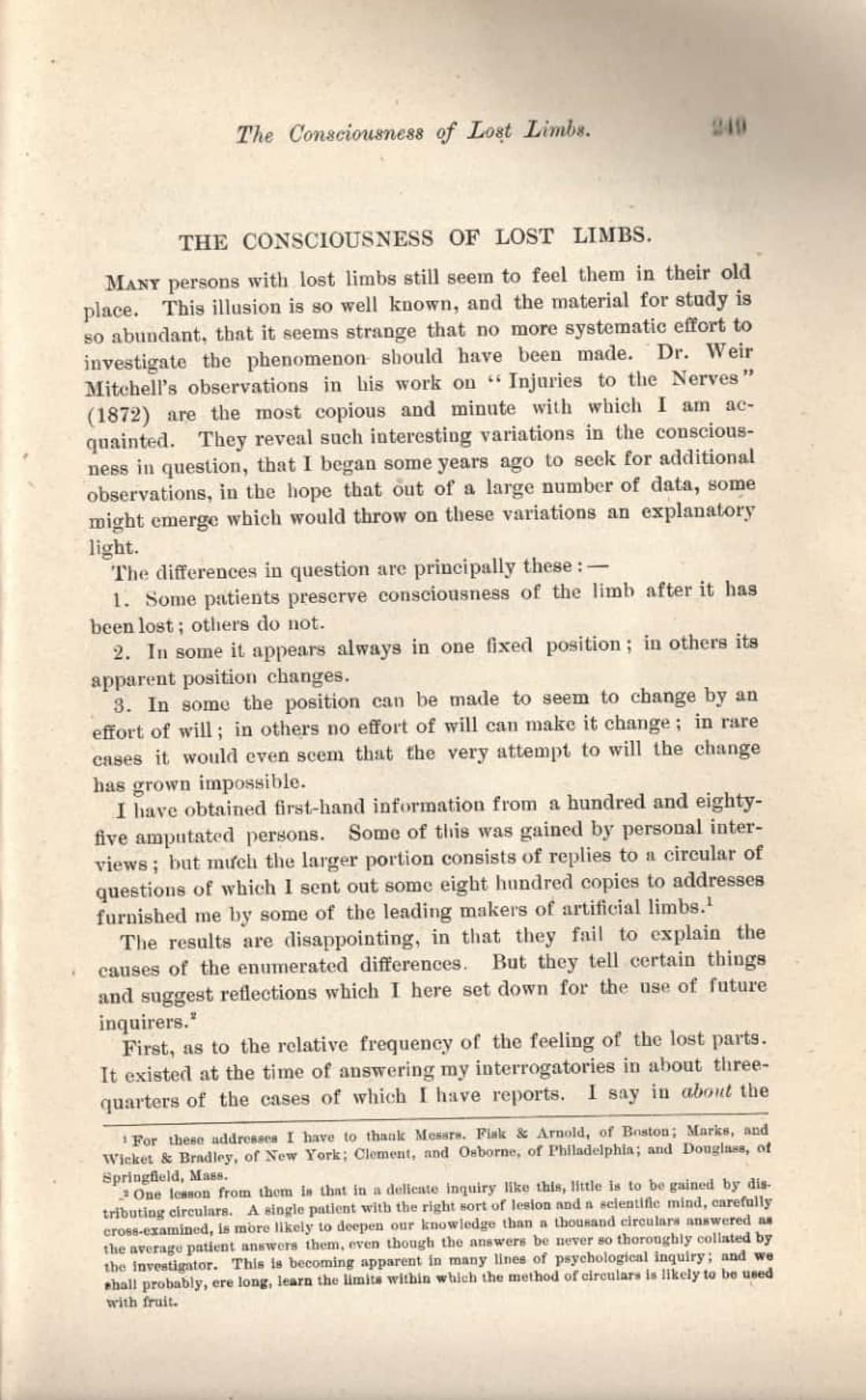 The Consciousness of Lost Limbs, page 1 of 10