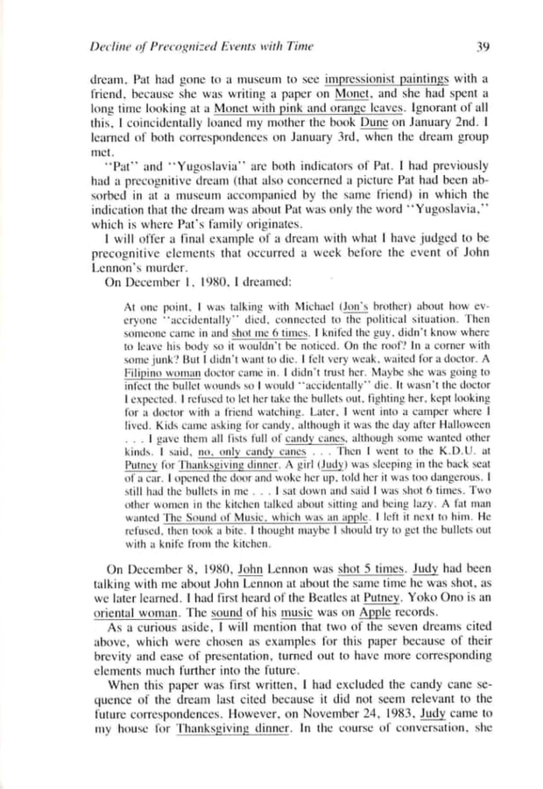 The Decline of Precognized Events with the Passage of Time, page 7 of 19