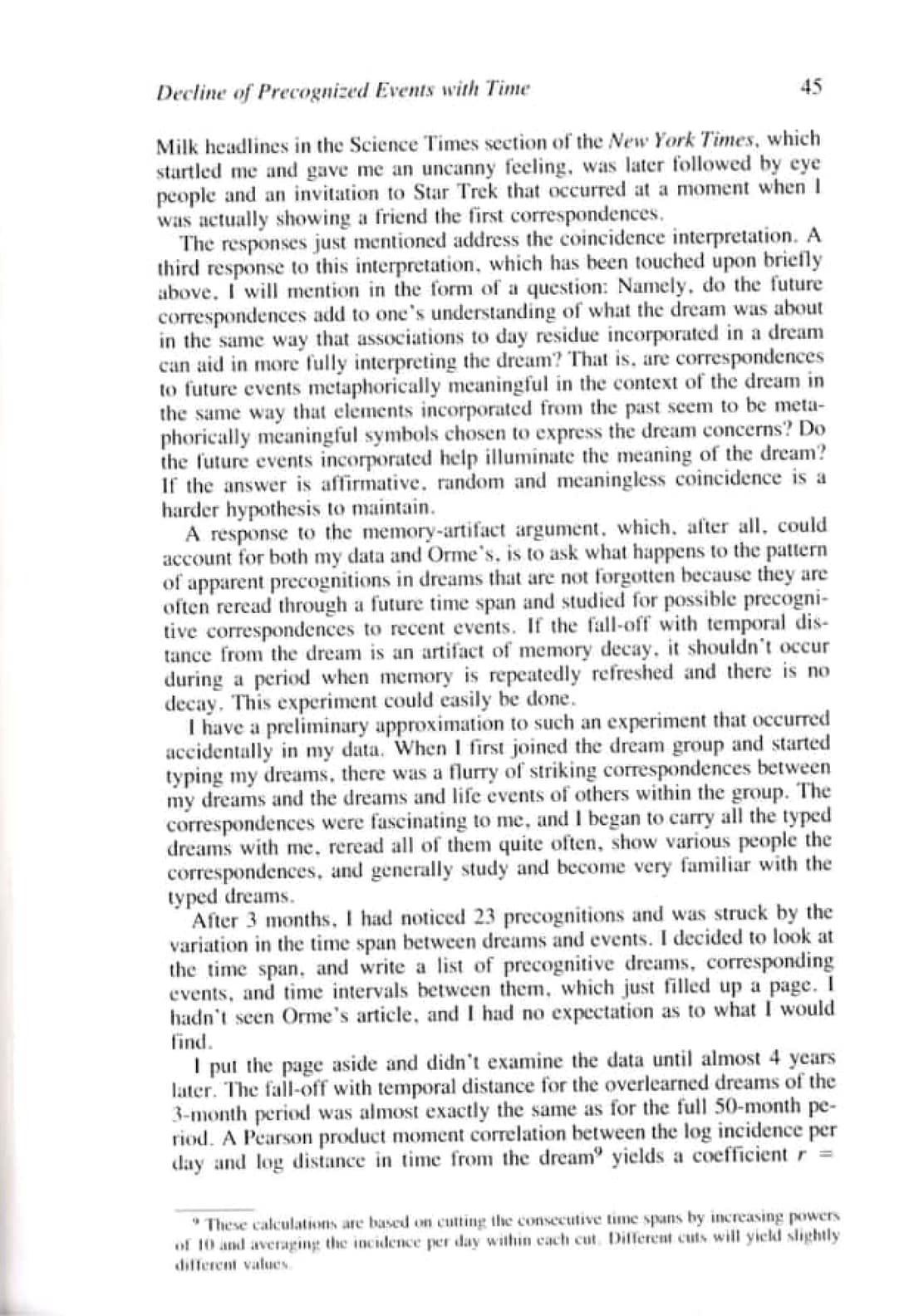 The Decline of Precognized Events with the Passage of Time, page 13 of 19