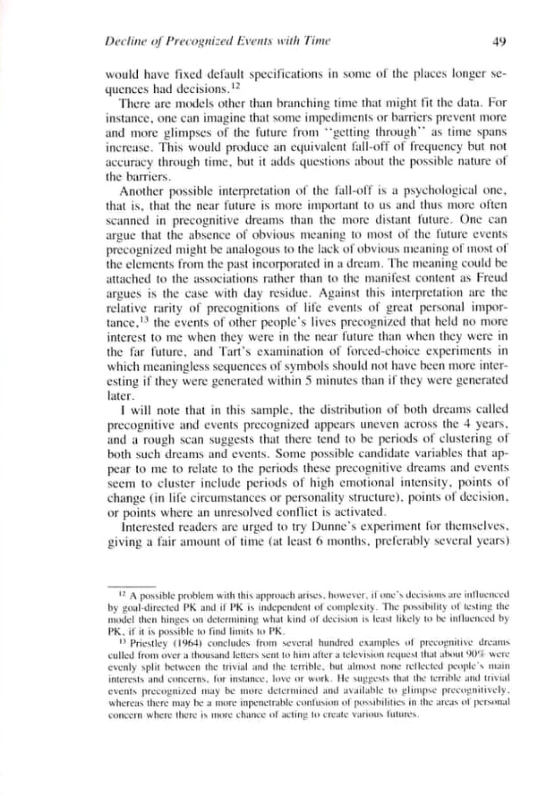 The Decline of Precognized Events with the Passage of Time, page 17 of 19