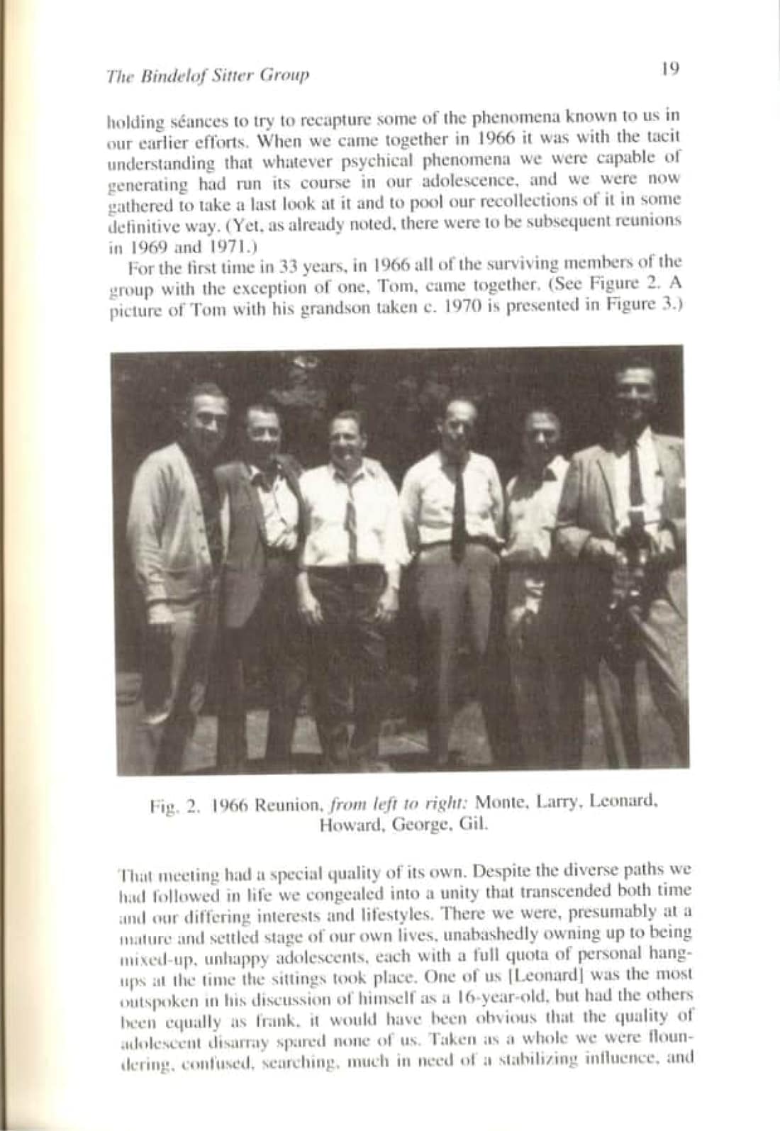 The Bindelof Sitter Group and Its Influence on the Lives of the Participants, page 7 of 95