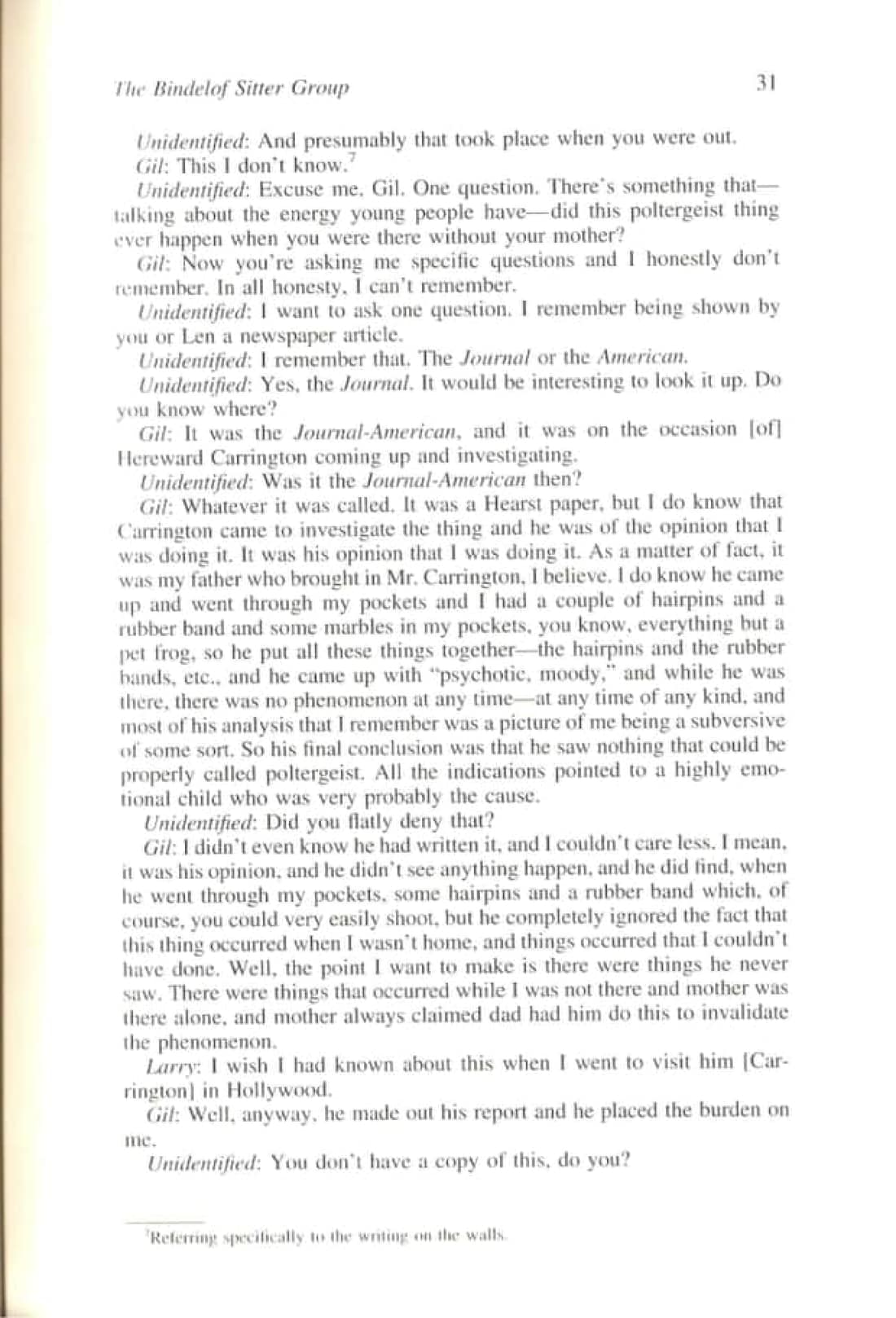 The Bindelof Sitter Group and Its Influence on the Lives of the Participants, page 19 of 95