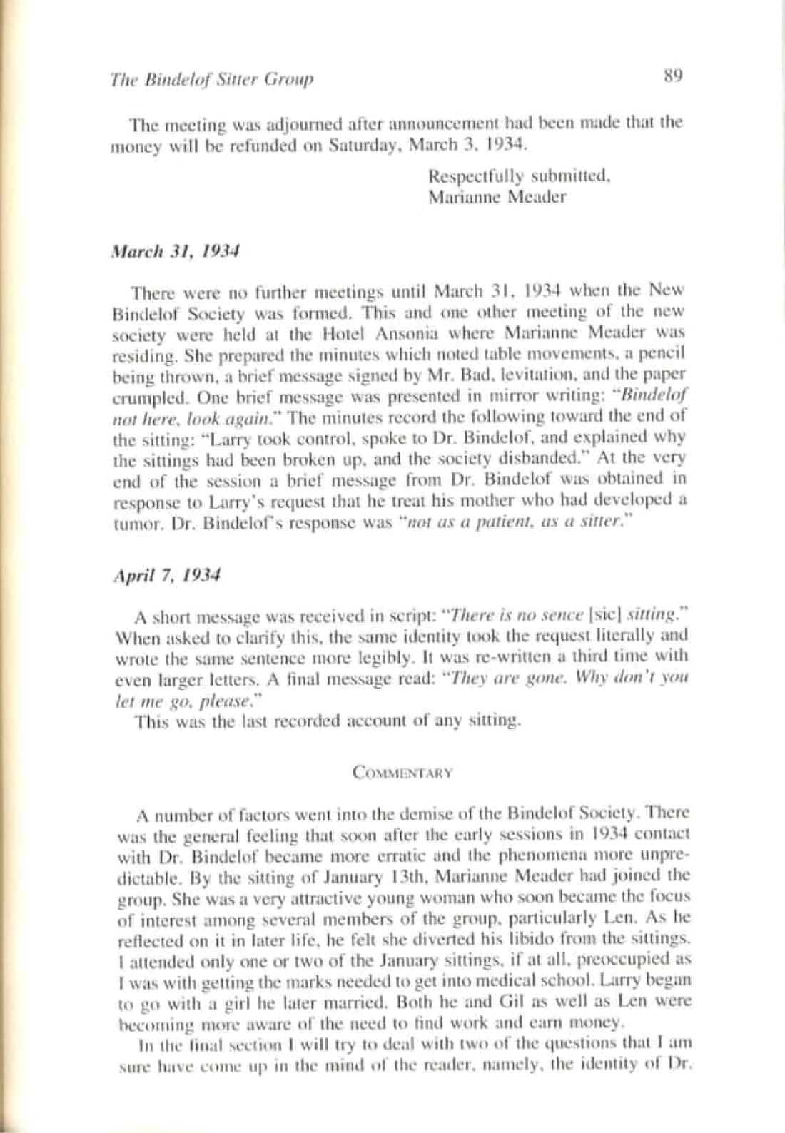 The Bindelof Sitter Group and Its Influence on the Lives of the Participants, page 75 of 95