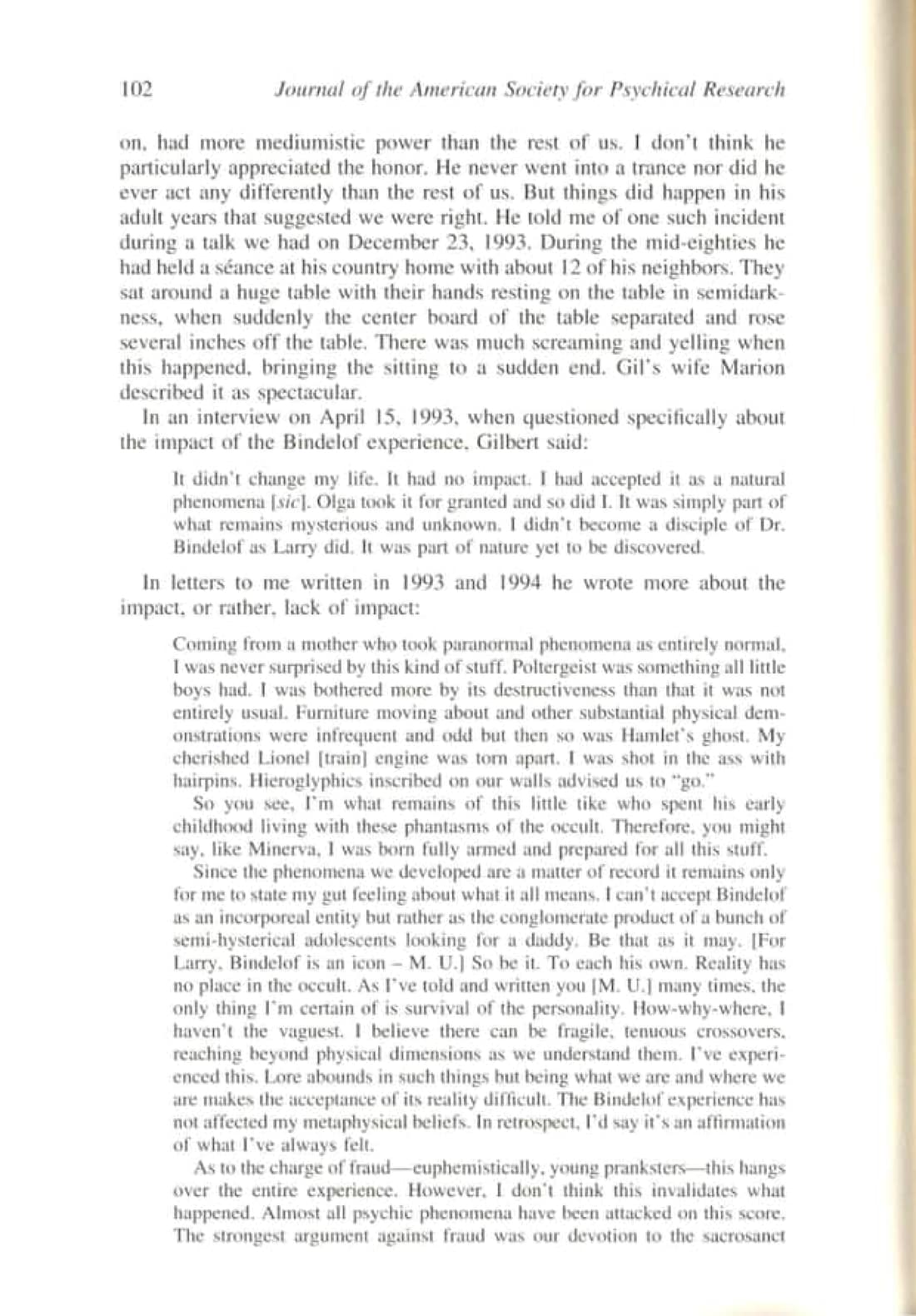 The Bindelof Sitter Group and Its Influence on the Lives of the Participants, page 88 of 95